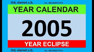 calendar year 2005 calendar blog eclipse education music entertainment inggeris [upl. by Saffier525]