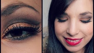 ❤ Maquillage de Fêtes  Cut Crease amp Doré [upl. by Ahsimot]