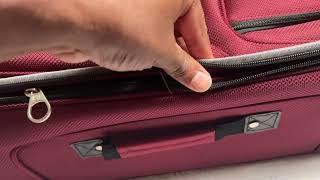 Unboxing the SwissGear Sion Softside Expandable Luggage Burgundy CheckedMedium 25Inch [upl. by Ecnal]