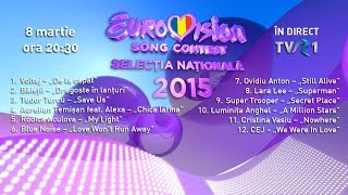 Finala Eurovision România 2015 LIVE [upl. by Nerty]