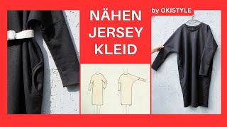 Jersey Kleid mit Dolmanärmel nachgenäht [upl. by Hana]