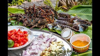 RECETTE  CARRY DE LANGOUSTE ILE DE LA REUNION [upl. by Ellenhoj]