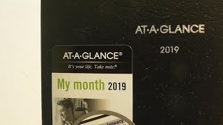 ATAGLANCE 2019 Monthly Planner DayMinder FOR PURSE POCKET REVIEW [upl. by Ainedrag]