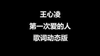 王心凌  第一次爱的人 歌词动态版 高音质 [upl. by Ailefo883]