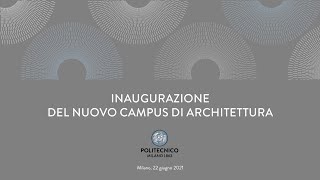 Inaugurazione Nuovo Campus Architettura  Intervento di Ferruccio Resta [upl. by Liryc941]