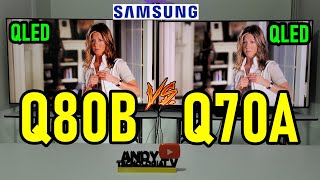 SAMSUNG Q80B vs Q70A Panel ADS vs Panel VA Smart TVs QLED 4K con HDMI 21 [upl. by Odraude]