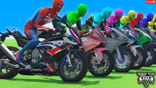 GTA 5  Epic Ragdoll Funny SpiderMan VS Minions On Rainbow Bridge Euphoria Physics1 [upl. by Judye420]