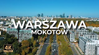 MokotówOchota z lotu ptaka  Warszawa  LECE W MIASTO™ 4k [upl. by Fabiolas]