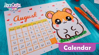 DIY  AUGUST Calendar  Bullet journal decoration organization ideas [upl. by Aroc787]