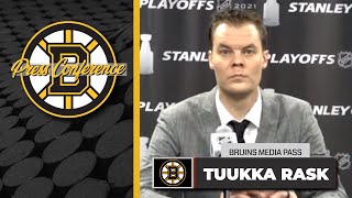 Tuukka Rask Explains Overtime Goal vs Wizards [upl. by Tsirc]