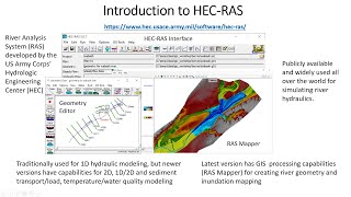 Introduction to 1D Hydraulic Modeling using HECRAS 110 [upl. by Bernelle347]