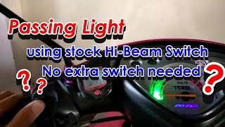 Passing Light using Hibeam Switch No Extra Switch needed [upl. by Grider]