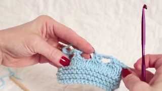 Crochet Chain Bind Off for knitting [upl. by Forland]