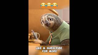 quot😂 Funniest SlowMo Scene in Zootopia 🐰🐌  Try Not to Laugh Challenge Shortsquot [upl. by Izawa541]