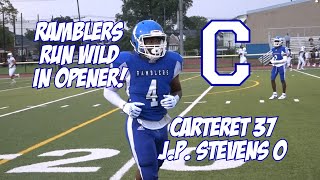 Carteret 37 JP Stevens 0  Week Zero Football Highlights [upl. by Polinski]