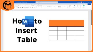 How to Insert Table In Microsoft Word [upl. by Nylyrehc]