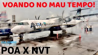 TEMPO FECHADO EM ROTA NO VOO DE PORTO ALEGRERS PARA NAVEGANTESSC COM O ATR72600 DA AZUL [upl. by Eirolam]