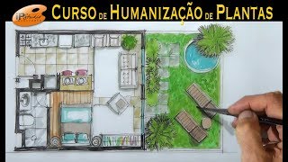 Humanização de Planta Baixa  Curso de Desenho IPStudio [upl. by Aihsenot444]