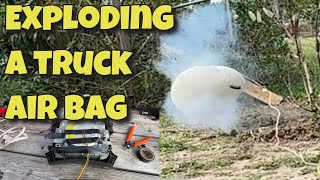 Epic Truck Airbag Explosion Powered by a Battery Slow Motion [upl. by Ginzburg]