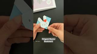 How to fold cute origami bunny bookmark origami rabbitbookmark bunnybookmark easyorigami 折り紙 [upl. by Chasse940]