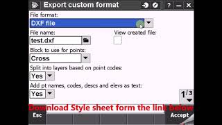 DXF EXPORT FROM TSC 3 [upl. by Entirb]