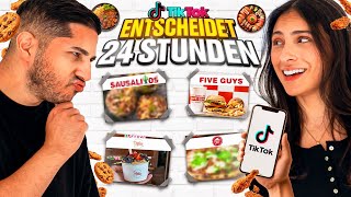 TIKTOK ENTSCHEIDET 24 STUNDEN LANG UNSER ESSEN 🍔 I Die Togs [upl. by Veriee691]