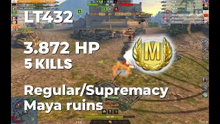 168th GUNNERS  LT432  39 K DMG  5 KILLS  ACE  Maya ruins  wotb wotblitz [upl. by Adnuhsar]