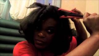 Flat Iron Natural 4c Hair [upl. by Durstin]