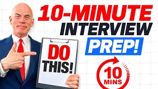 HOW to PREPARE for a JOB INTERVIEW in under 10 MINUTES LASTMINUTE INTERVIEW PREP [upl. by Meill788]