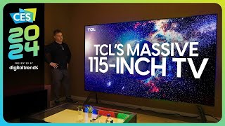 First Look at TCL’s 115Inch QM89 TV  The World’s Largest MiniLED TV at CES [upl. by Placida]