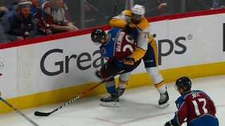 Subban elbows MacKinnon in the head scrum ensues [upl. by Lav]