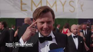 Nominee Jimmi Simpson quotWestworldquot on the 2018 Creative Arts Emmys Red Carpet [upl. by Amoritta]