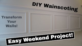 How To Install Wainscoting  DIY Wainscoting Step By Step Guide  Wall Trim [upl. by Schulman]