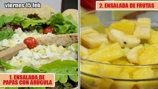 1 ENSALADA DE PAPAS CON ARÚGULA 2 ENSALADA DE FRUTAS [upl. by Cyd]