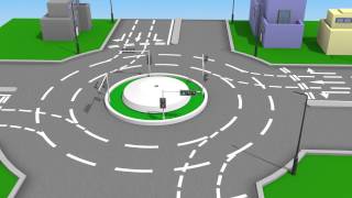 Roundabout Navigation Simulation [upl. by Llerref]