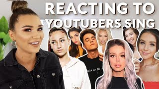 REACTING TO YOUTUBERS SING Didnt Expect This [upl. by Einahc]