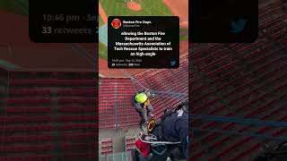 ⚾Fenway Park 👨‍🚒tech rescue training Boston firefighters baseball shorts [upl. by Aiynot33]