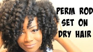 Perm Rod Set On DRY NATURAL HAIR  UNEARTHEDAMBER [upl. by Scarlett]