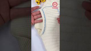 The half turtleneck sweater is changed into a low collar which is beautiful and prettySewing tips [upl. by Ayala]