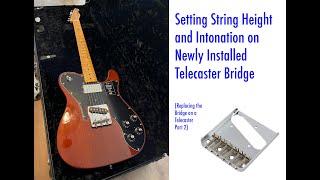 Set String Height amp Intonation on a 6 Saddle Tele Bridge fender fendertele fendertelecaster [upl. by Hsirt343]