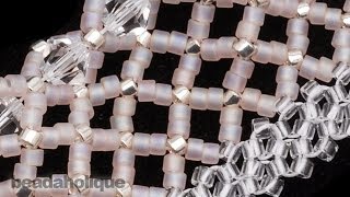 How to Do Horizontal Netting Stitch in Bead Weaving [upl. by Hurd323]