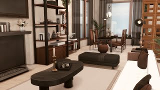 Earthy Apartment  The Sims 4  no cc  stop motion [upl. by Asiluy]