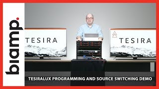 Biamp Tesira TesiraLUX Programming and Source Switching Demo [upl. by Kehoe]