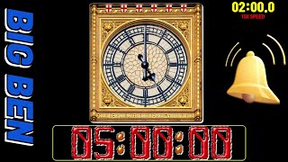 bigben chime 043000  050000 5 oclock 30minute Speed 15x countup timer alarm🔔 [upl. by Jarlathus]