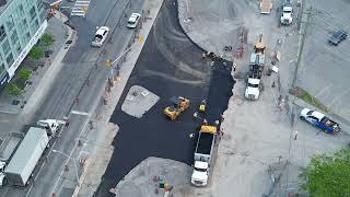 Brenning paving in action at the corner of woodroffe and Richmond road [upl. by Ateekram]