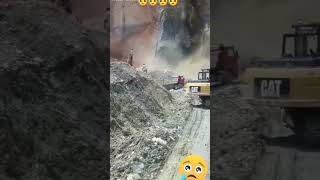 The excavator had to run away while working 🤦shorts excavator🙋‍♂️ youtubeshorts [upl. by Ecirehc]