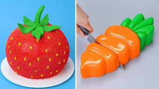 Best Realistic Fondant Fruit Cake Decorating Idea  So Tasty Cake Decorating Recipes  How To Make [upl. by Novoj]