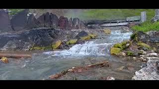 Relaxing Hot spring waterfall in Aceh [upl. by Jer]