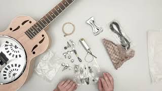 Resonator DIY Guitar Kit Unboxing from Vibeworks Guitars [upl. by Wendolyn]