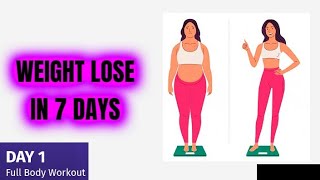 WEIGHT LOSS IN 7 DAYS  DAY 01  HOME WORKOUTS [upl. by Euqinahc]